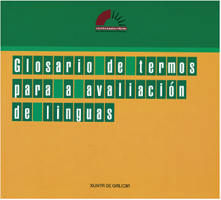Logo Glosario de termos para a avaliación de linguas. Proxecto para a avaliación e aprendizaxe do galego.